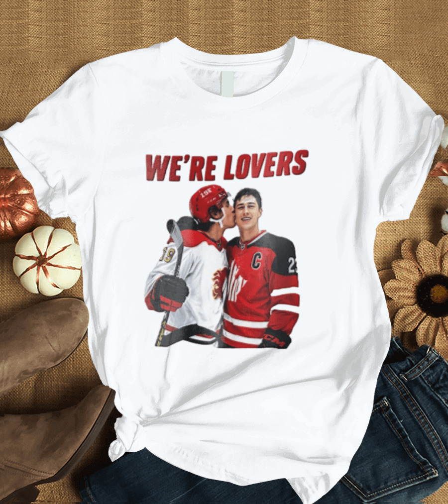 NHL Calgary Flames Matthew Tkachuk Quinn Hughes We're Lovers T-Shirt