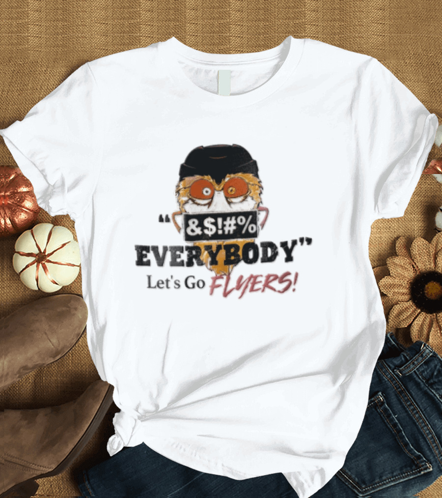 Gritty Flyers Everybody Let's Go NHL Philadelphia Hockey Helmet Cartoon T-Shirt