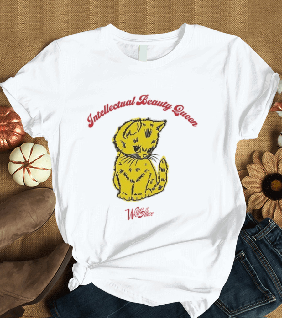 Wolf Alice Intellectual Beauty Queen Cat Drawing T-Shirt