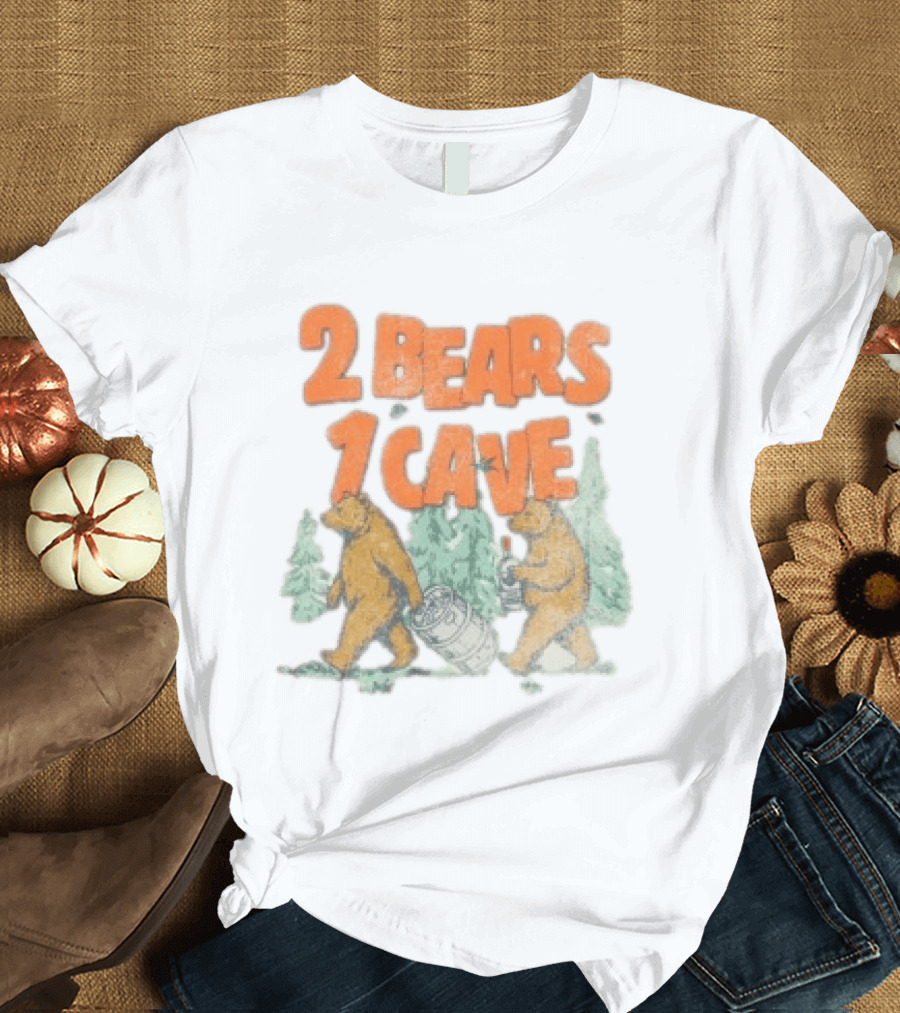 YMH Studios 2 Bears 1 Cave Carrying Keg In Forest T-Shirt