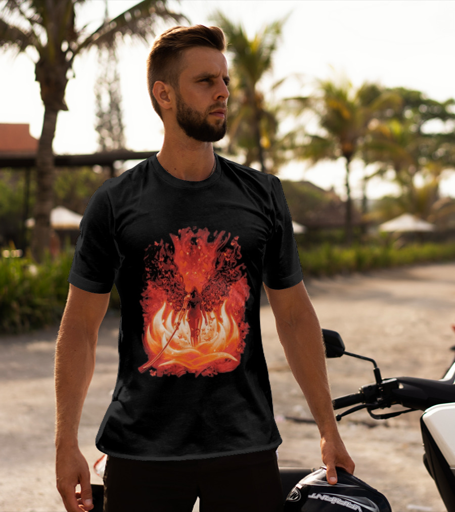 Elden Ring Scarlet Bloom Sword Woman Fiery Flower T-Shirt