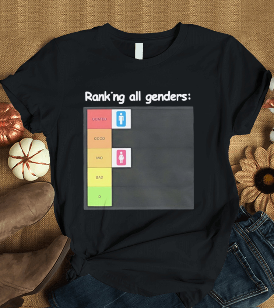 Ranking All Genders GOATed Good Mid Bad D T-Shirt