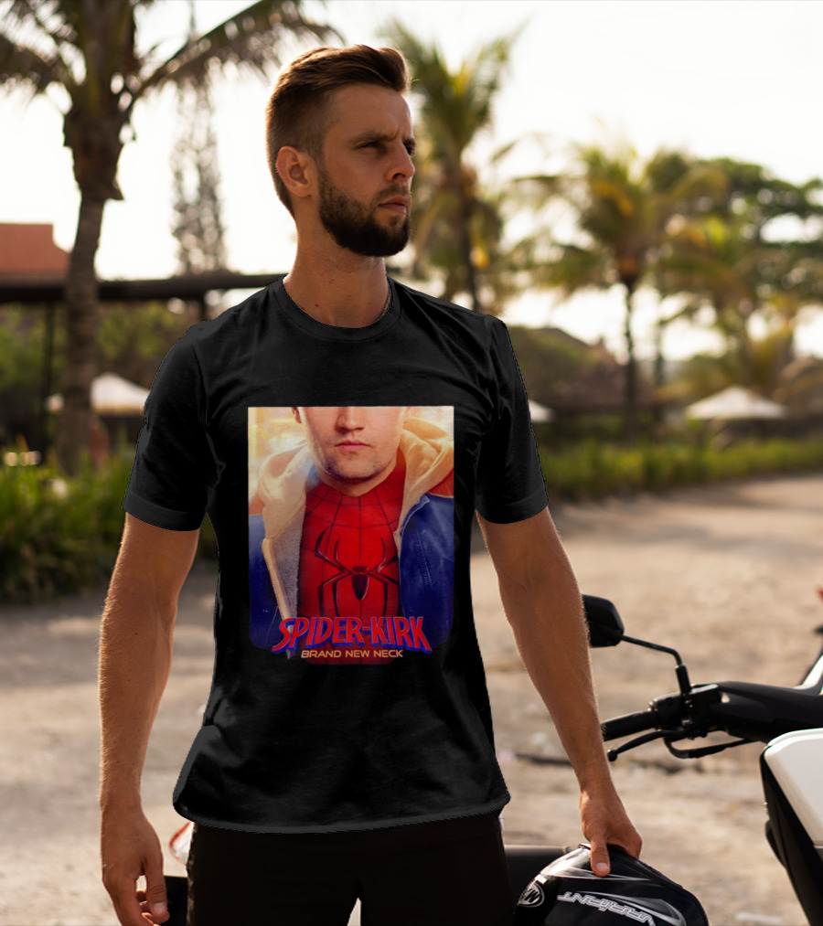 Spider Kirk Brand New Neck Spider Man X Charlie Kirk T-Shirt