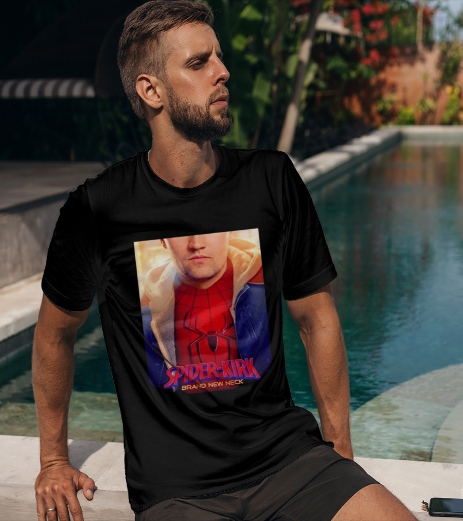 Spider Kirk Brand New Neck Spider Man X Charlie Kirk T-Shirt