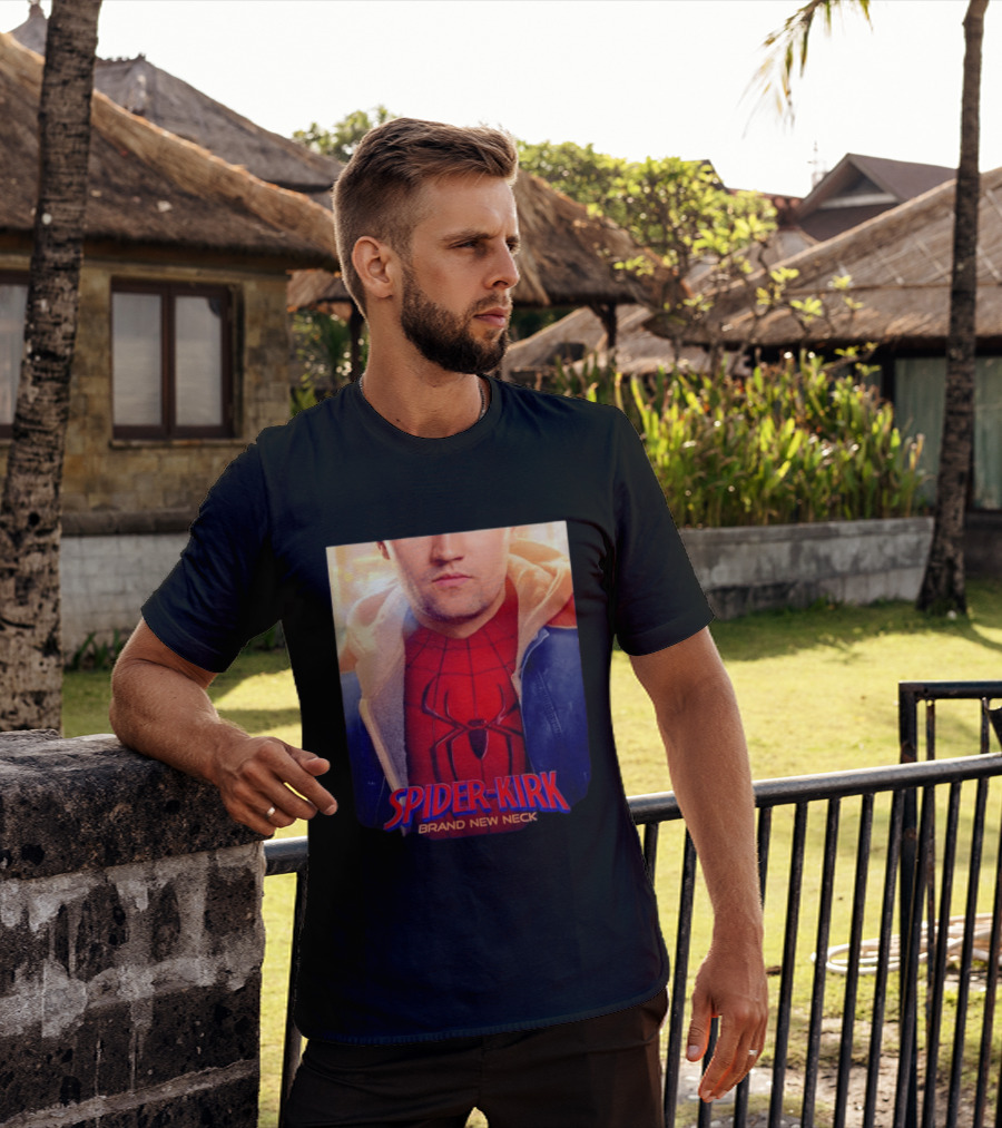 Spider Kirk Brand New Neck Spider Man X Charlie Kirk T-Shirt