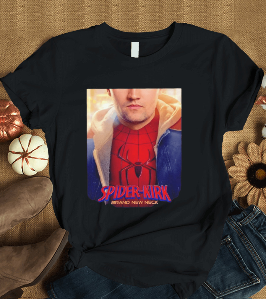 Spider Kirk Brand New Neck Spider Man X Charlie Kirk T-Shirt
