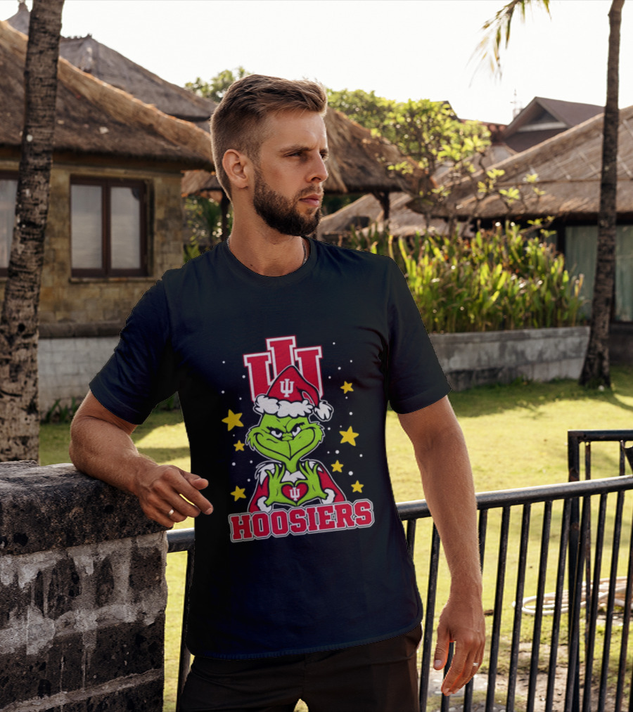 Hoosiers Christmas Grinch Indiana NCAA T-Shirt