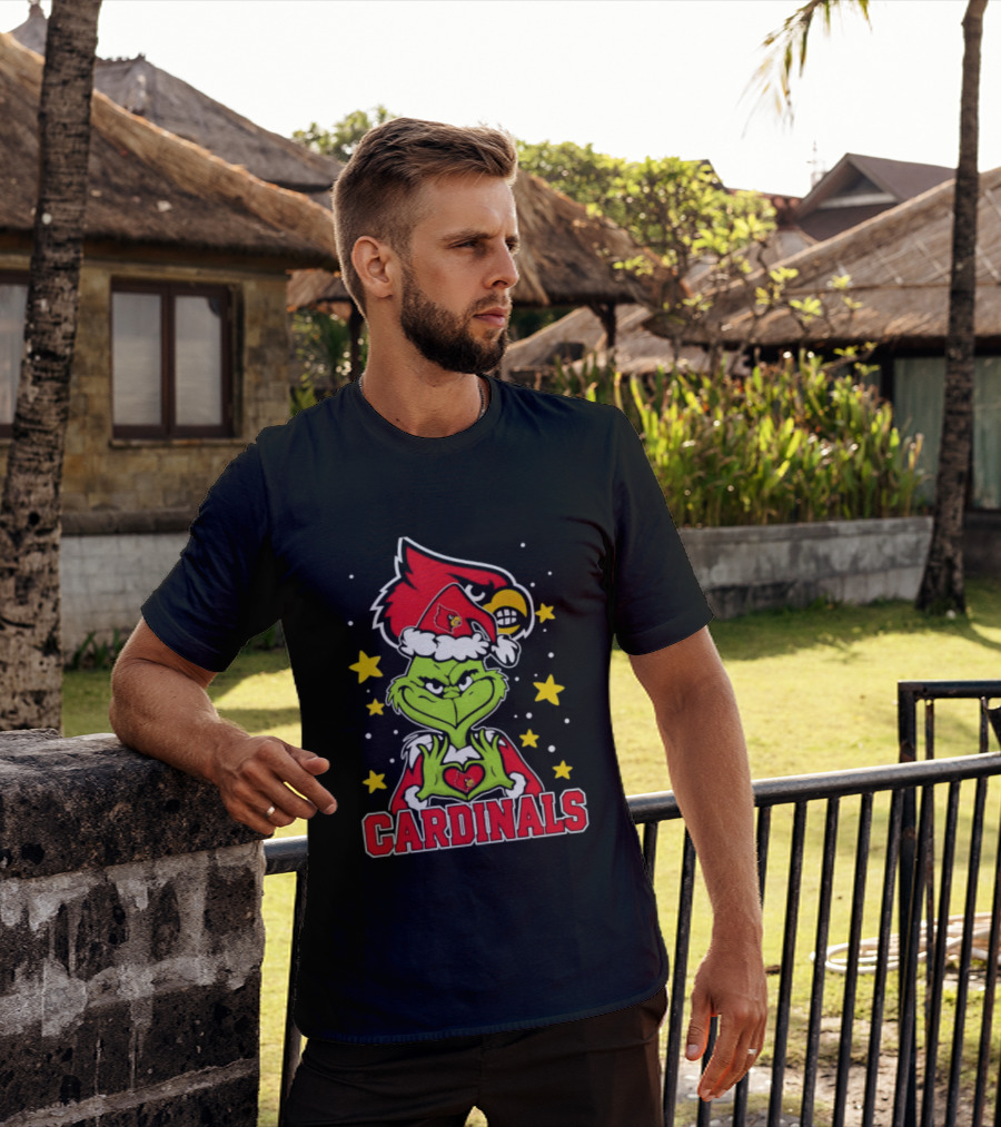 Louisville Cardinals Christmas Grinch Holiday Spirit T-Shirt
