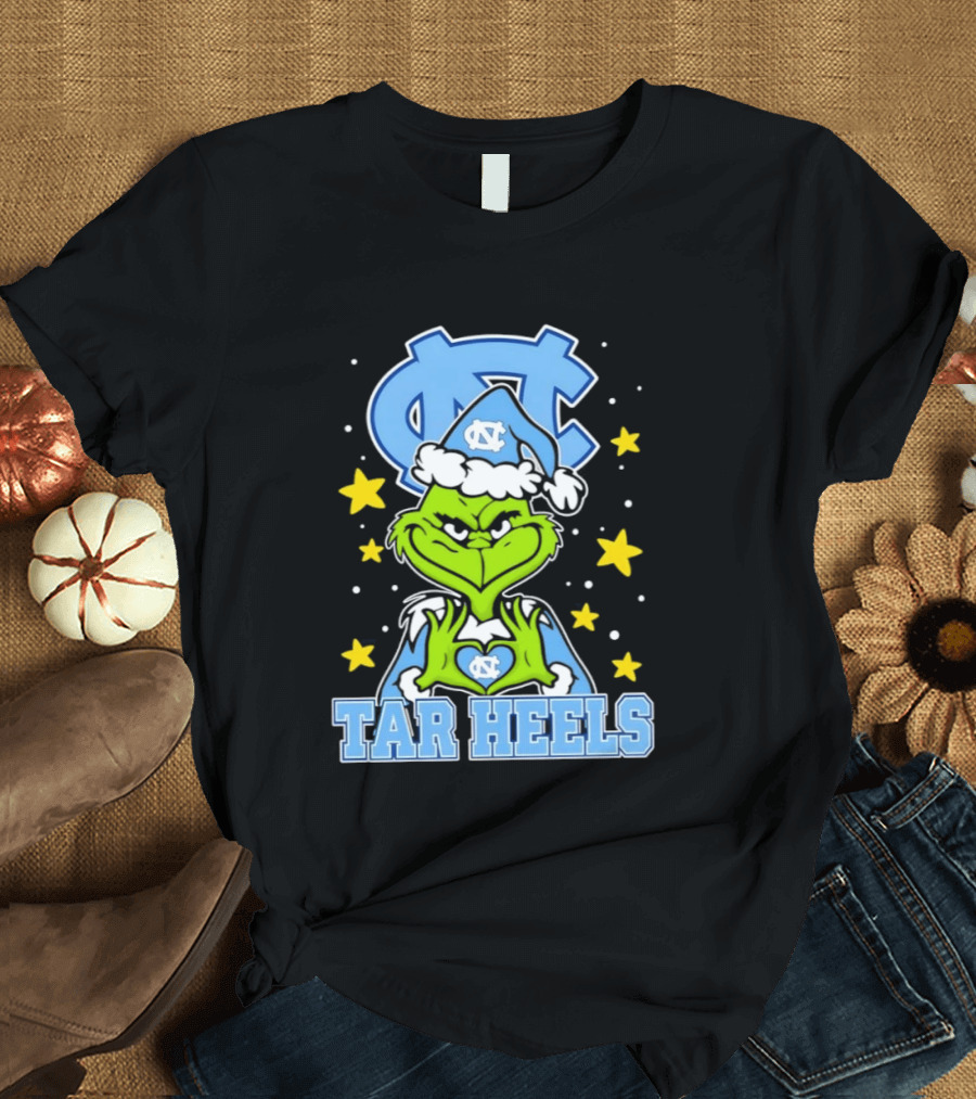 UNC Tar Heels Grinch Christmas NC T-Shirt