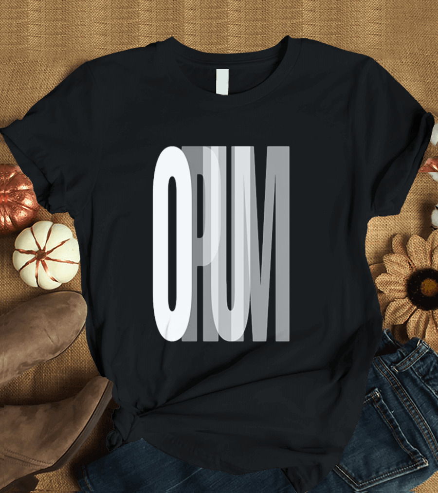Opium Store Opium 00 Bold Text Optical Illusion T-Shirt