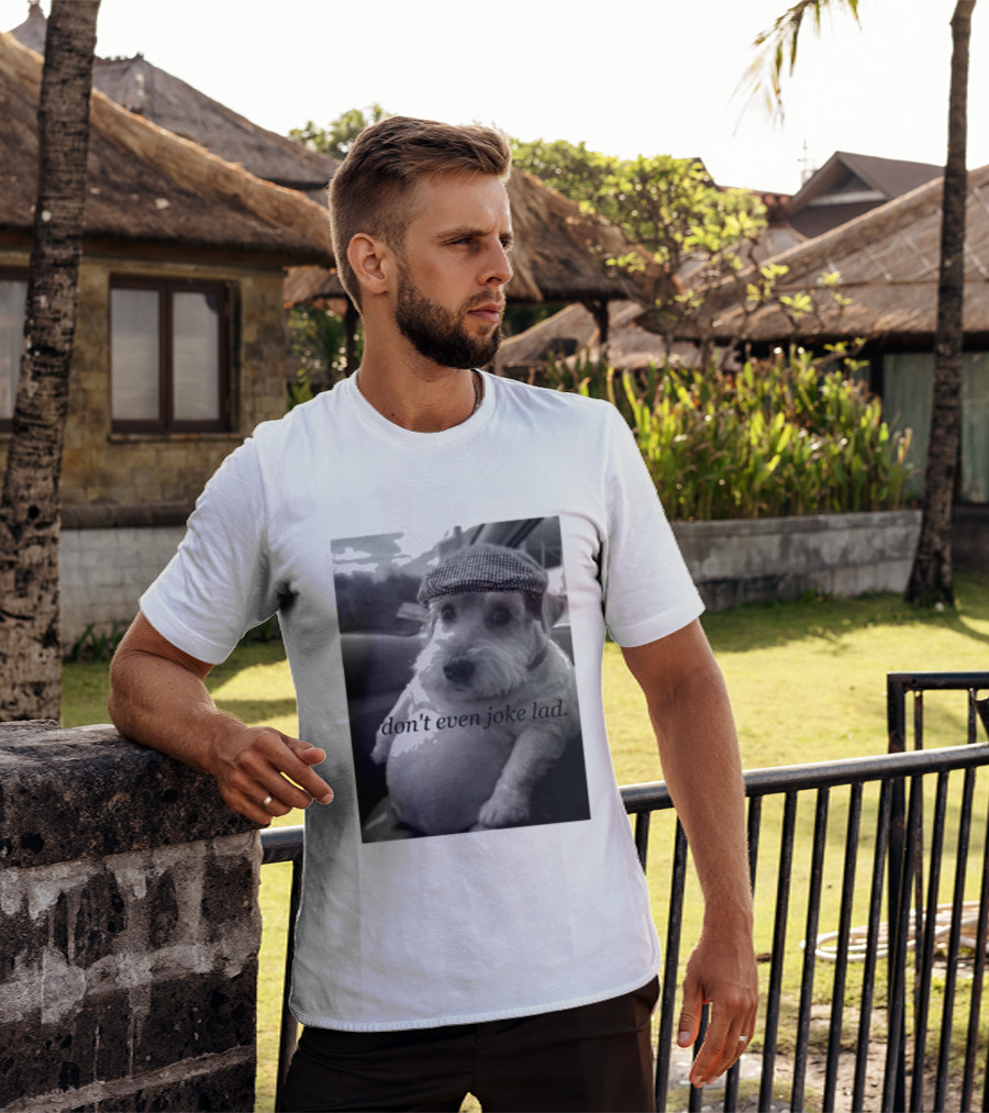 Don't Even Joke Lad Dog In Hat Car Trip T-Shirt