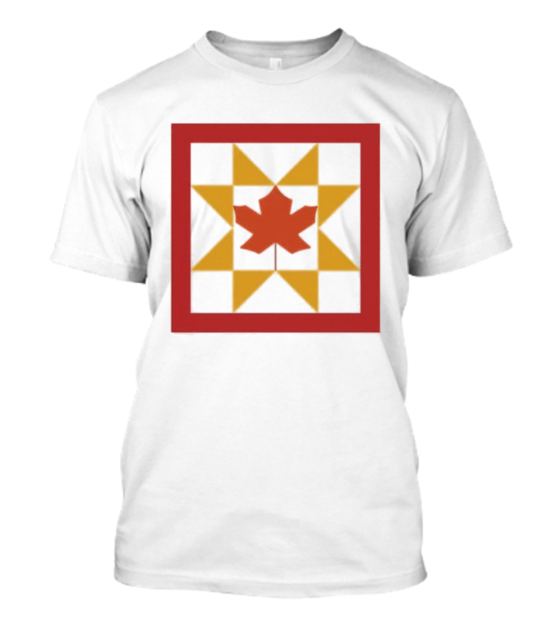 Kentucky Fall Quilt Maple Leaf Star Patchwork T-Shirt