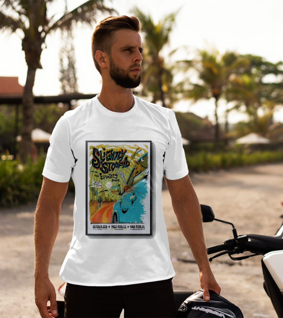 Slightly Stoopid And The Elovaters Concert Vina Robles Paso Robles CA Oct 8 2026 Road Trippin T-Shirt
