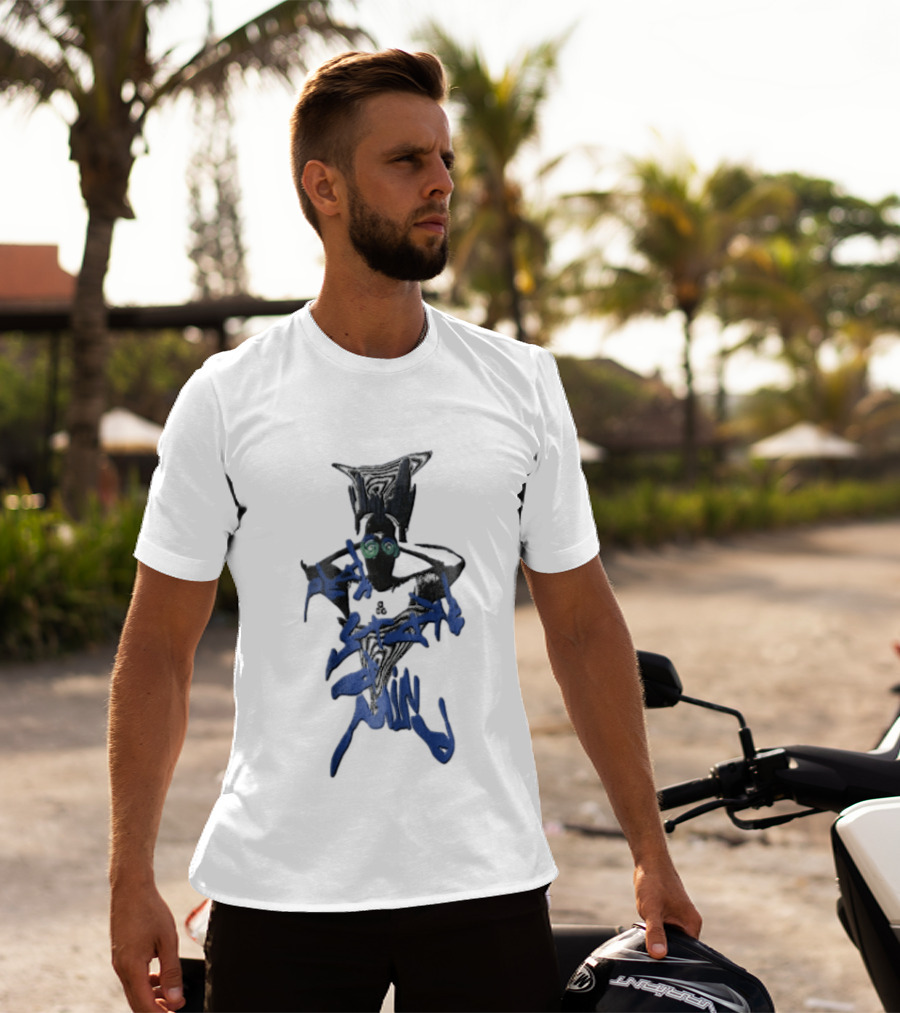 Peak State Of Mind Swirling Eyes Abstract Figure Hands On Head T-Shirt