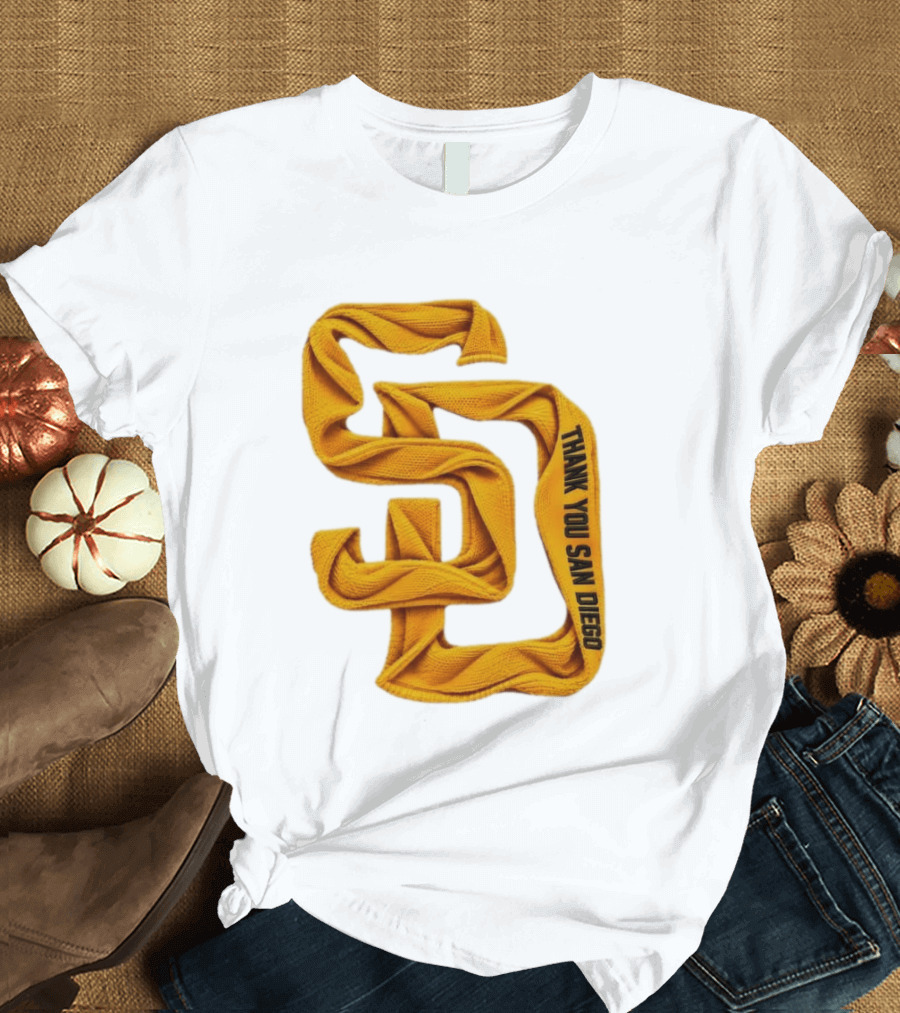 San Diego Padres Thank You San Diego SD Scarf T-Shirt