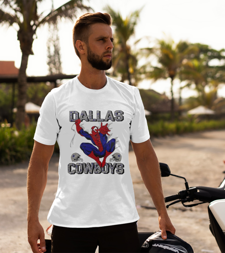 Dallas Cowboys Spider Man Marvel Super Hero NFL T-Shirt