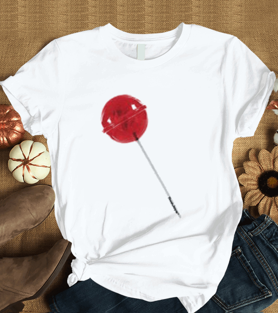 Twojeys Lollipop White Red Candy Stick T-Shirt