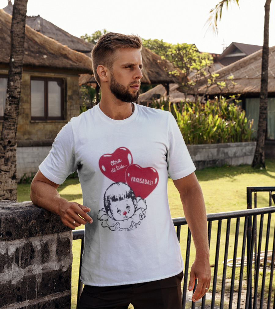 Willy Chavarria Payasadas Red Heart Balloons And Child Clown T-Shirt