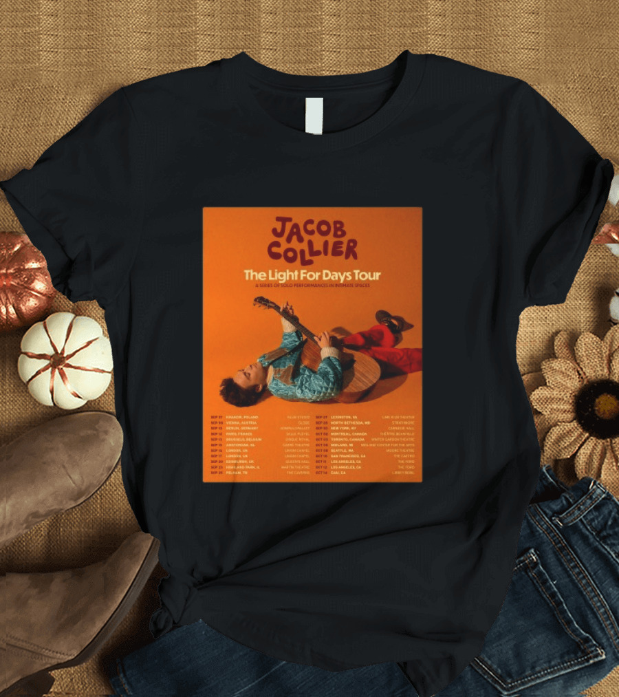 Jacob Collier The Light For Days Tour 2026 A Series Of Solo Performances In Intimate Spaces T-Shirt
