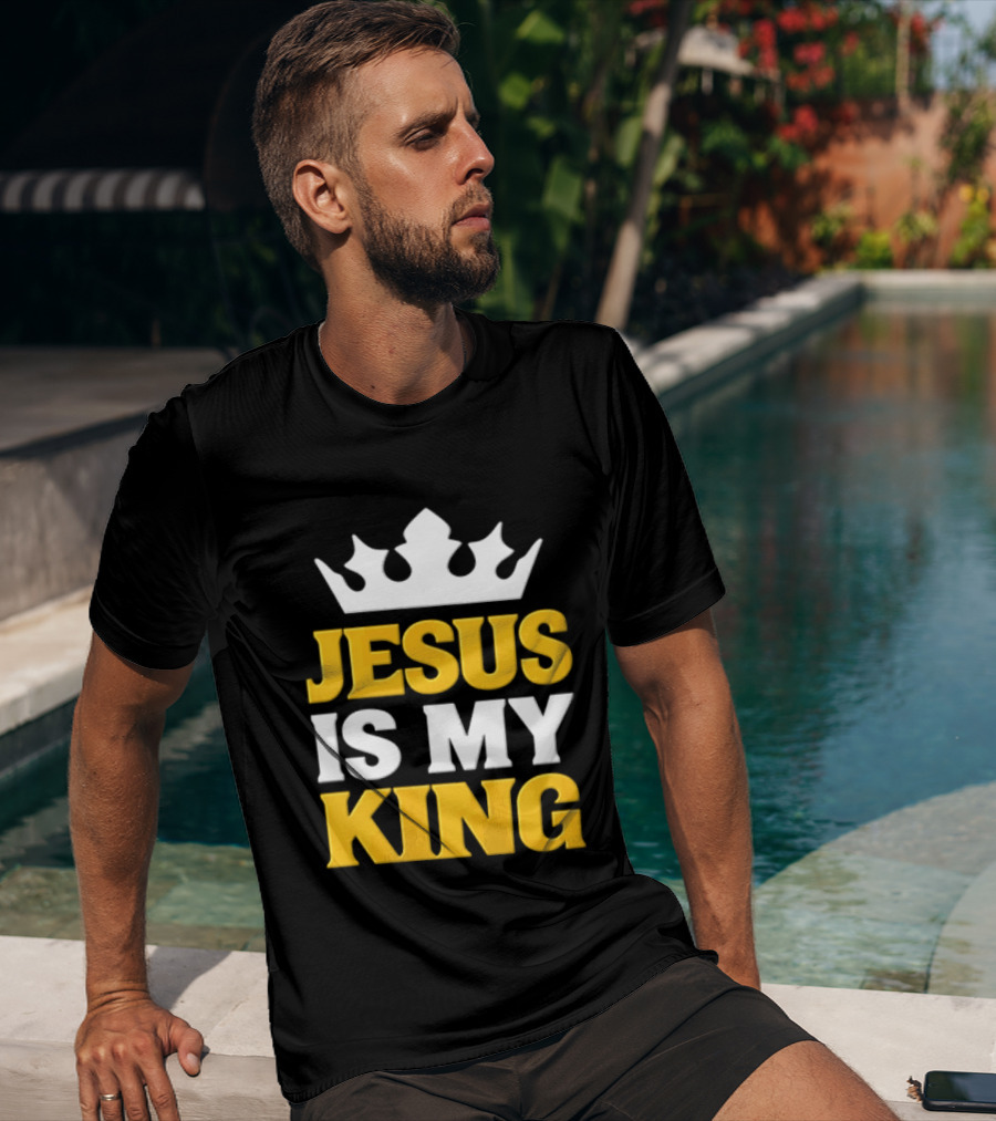 Jesus Is My King White Crown Christian Faith T-Shirt