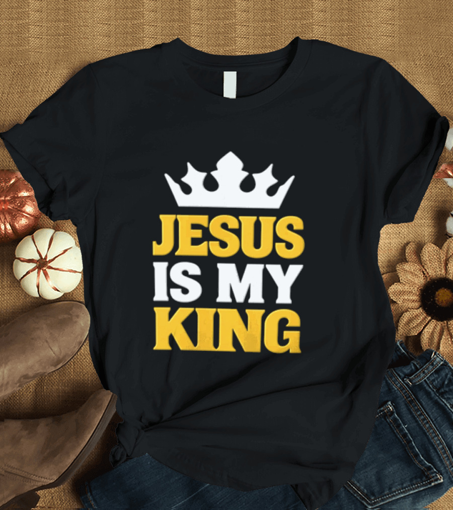 Jesus Is My King White Crown Christian Faith T-Shirt