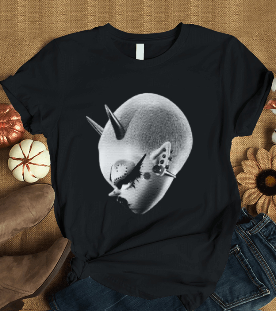 Poi And Keely Store The Bb Surreal 3D Punk Alien Head T-Shirt