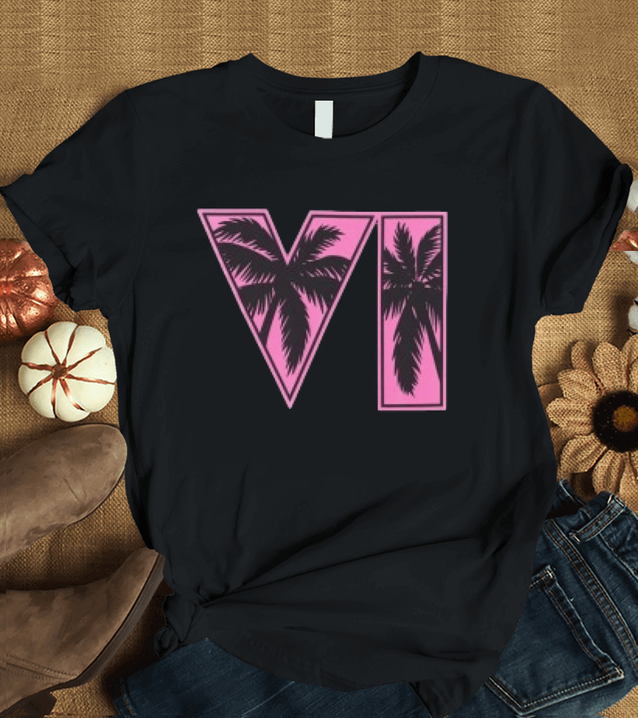 Rockstar Games Grand Theft Auto VI Pink Palm Trees T-Shirt