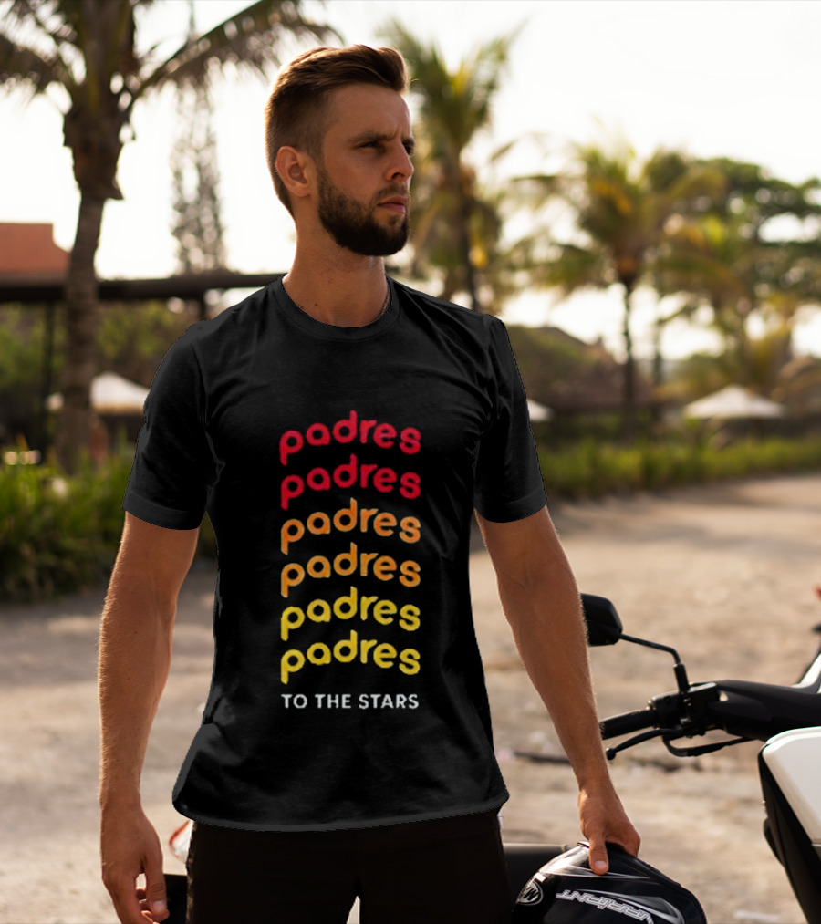 Padres Gradient Spectrum To The Stars Tom Delonge T-Shirt
