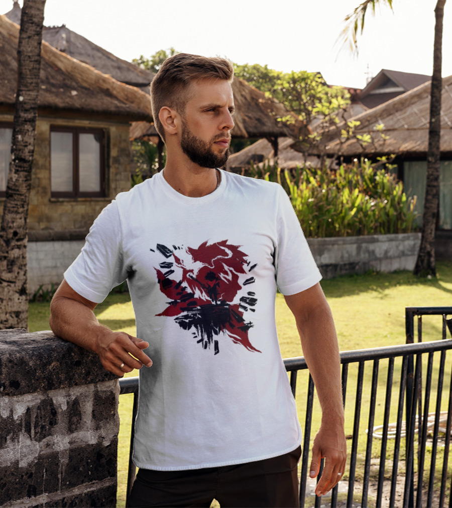 Bastion The Kid Red Silhouette Gaming T-Shirt