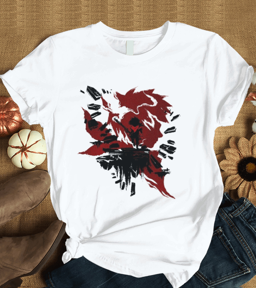 Bastion The Kid Red Silhouette Gaming T-Shirt