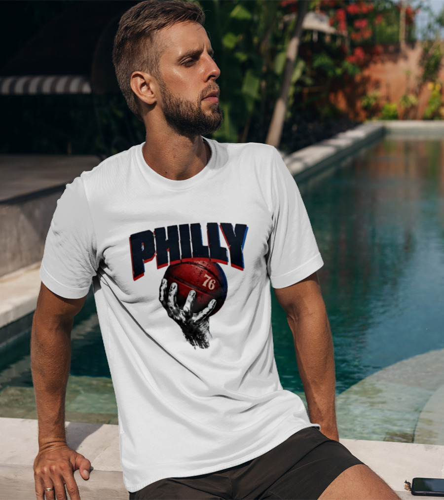 Philly Basketball 76 Hand T-Shirt
