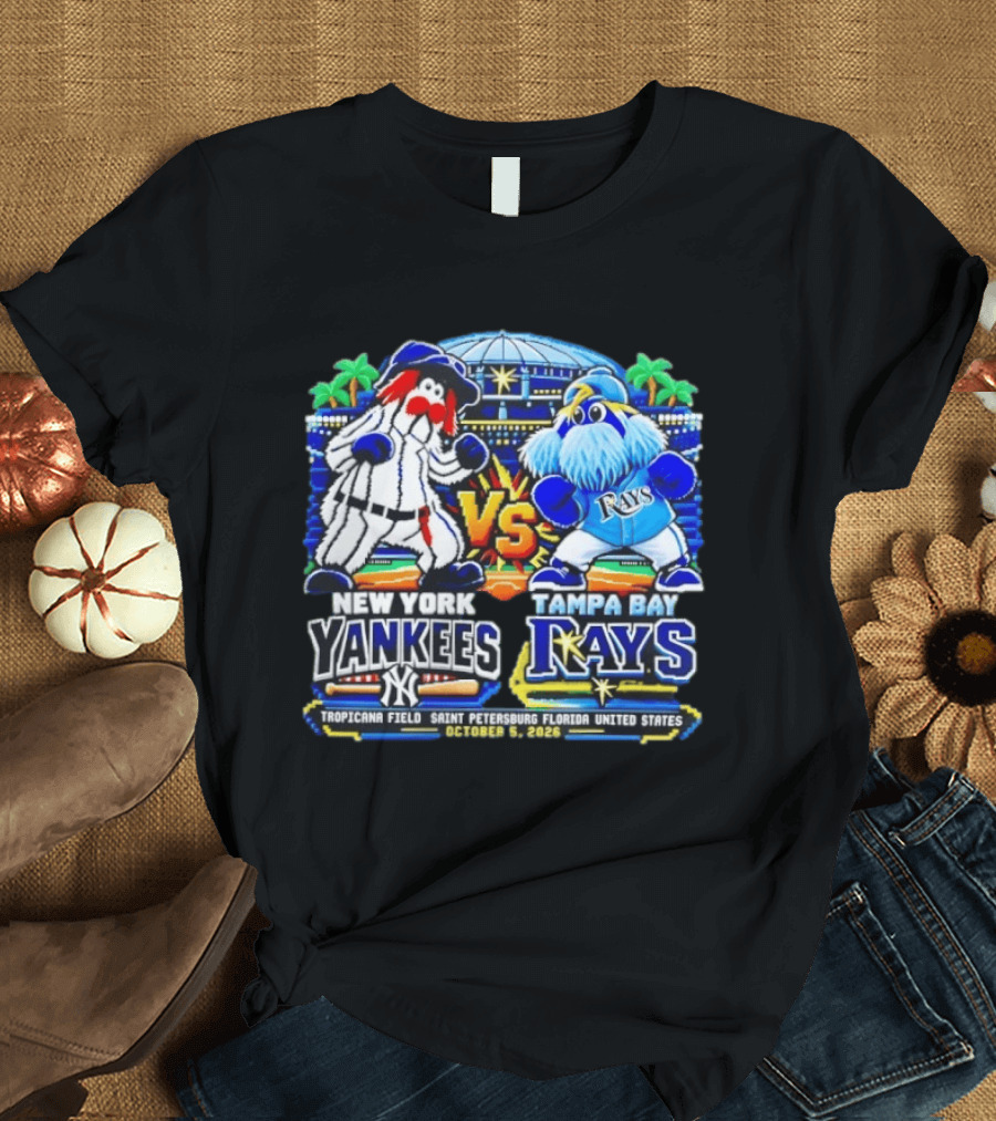 New York Yankees Vs Tampa Bay Rays MLB 2026 Tropicana Field Saint Petersburg Florida October 5 T-Shirt