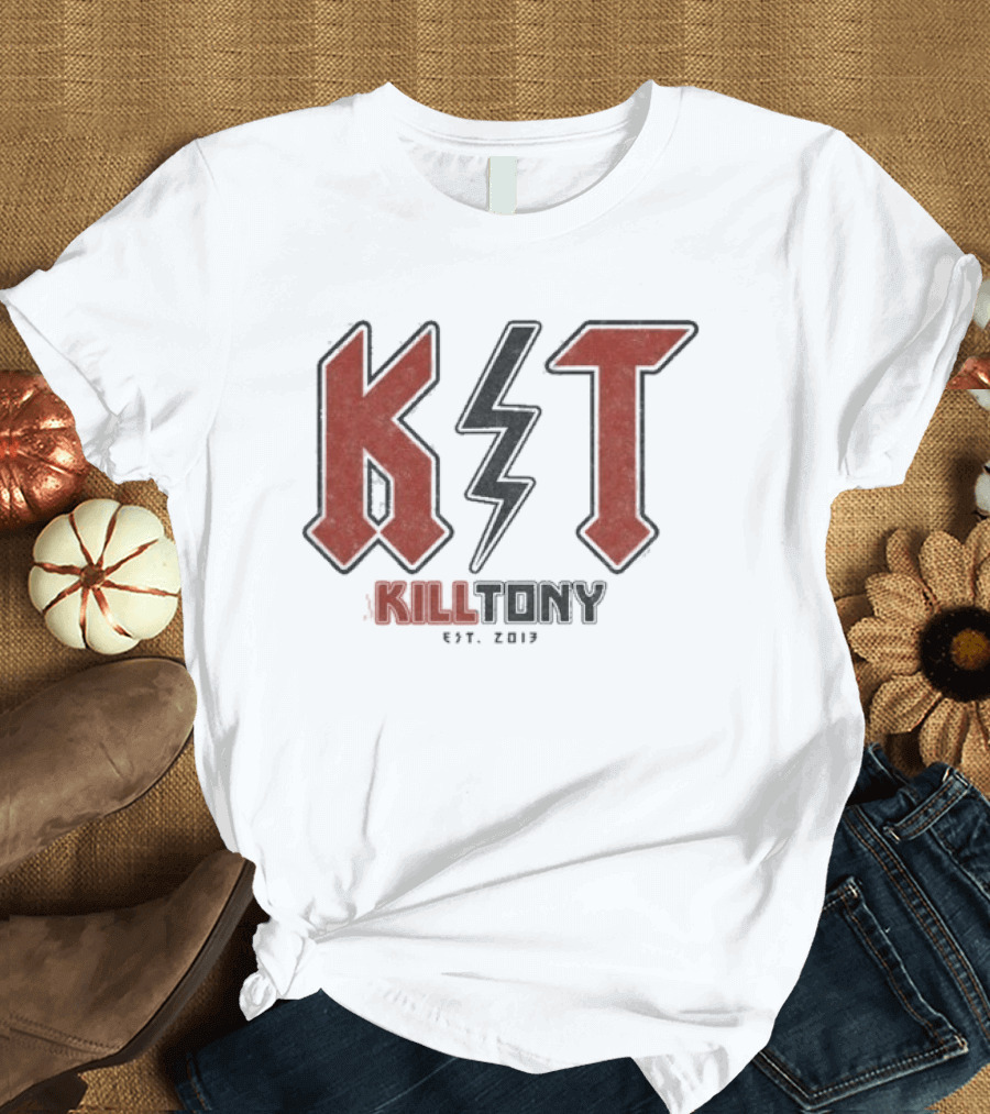 Kill Tony KT Est 2013 Lightning Bolt Logo Red Black T-Shirt
