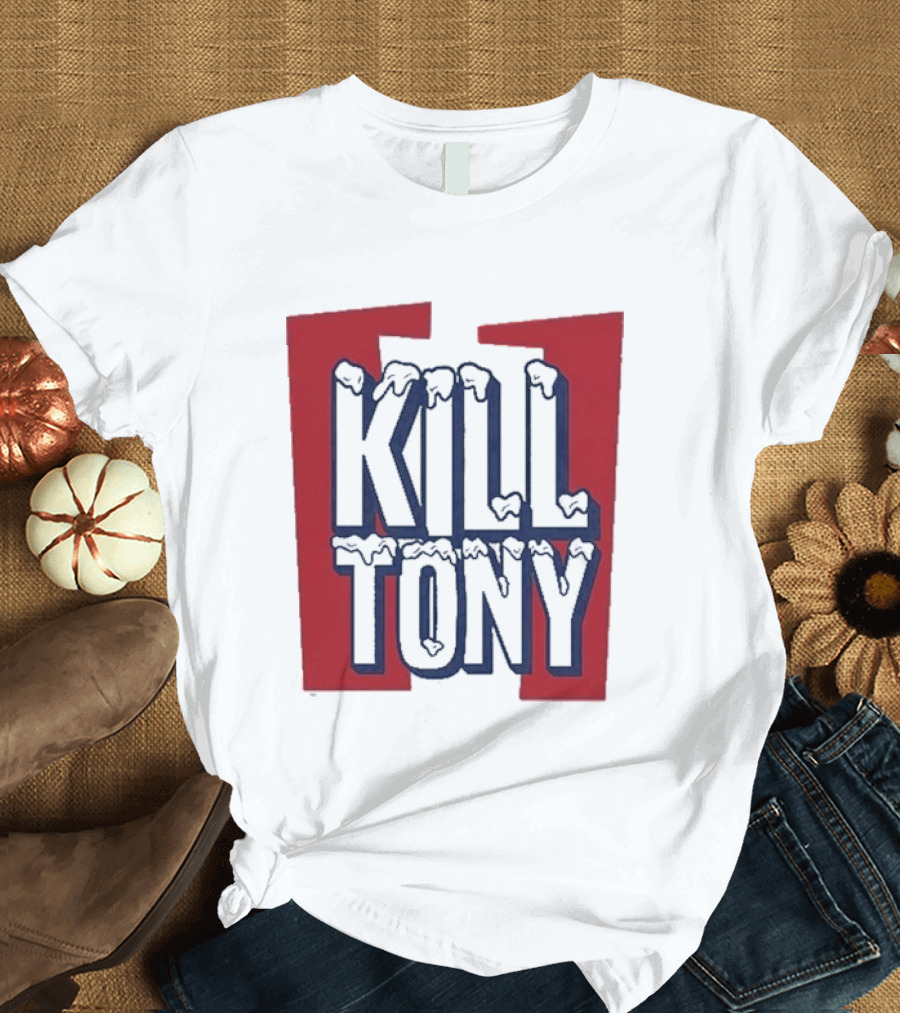 Kill Tony Ice Text Block Style With Red T-Shirt