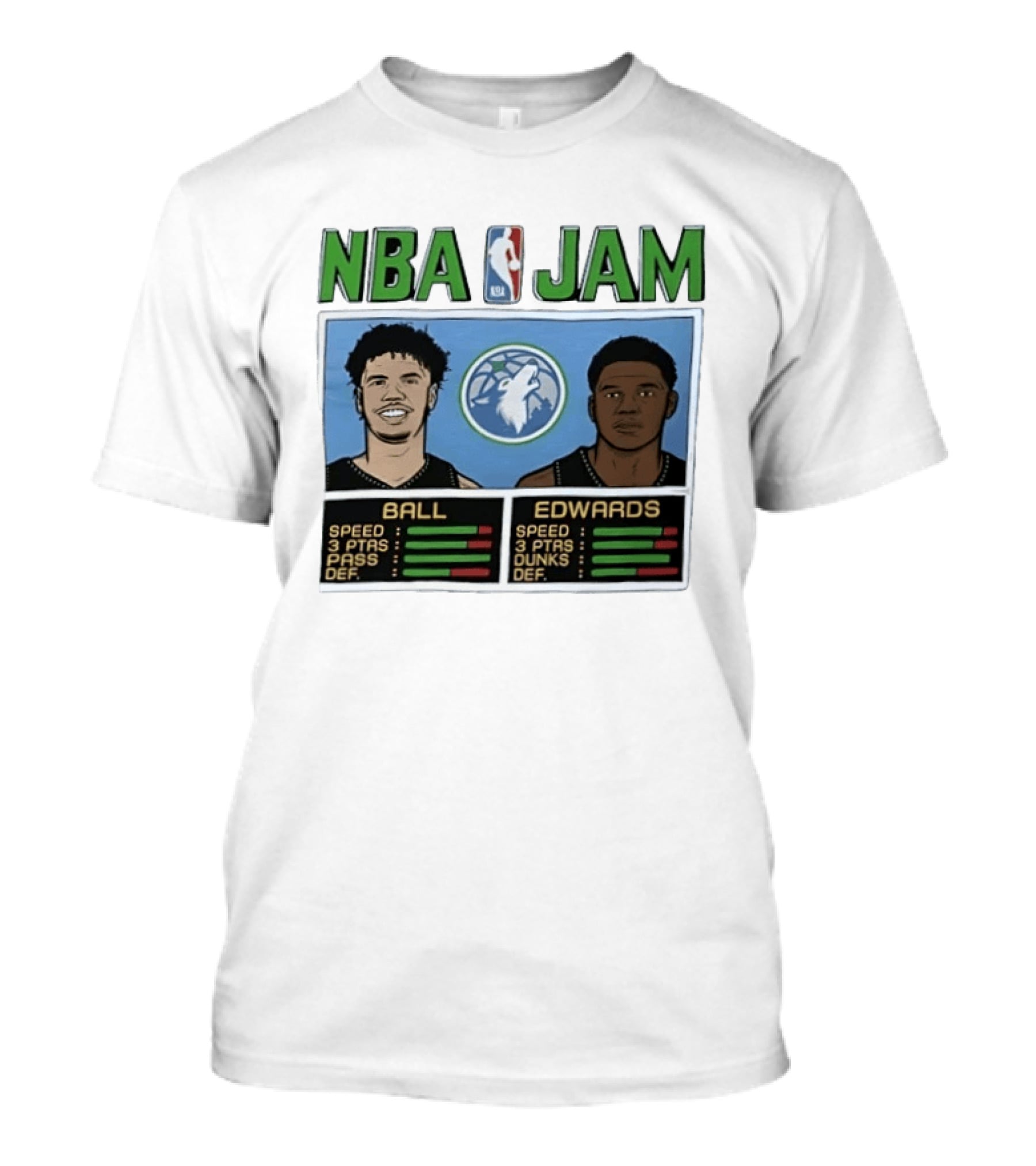 NBA Jam Minnesota Timberwolves LaMelo Ball Anthony Edwards T-Shirt