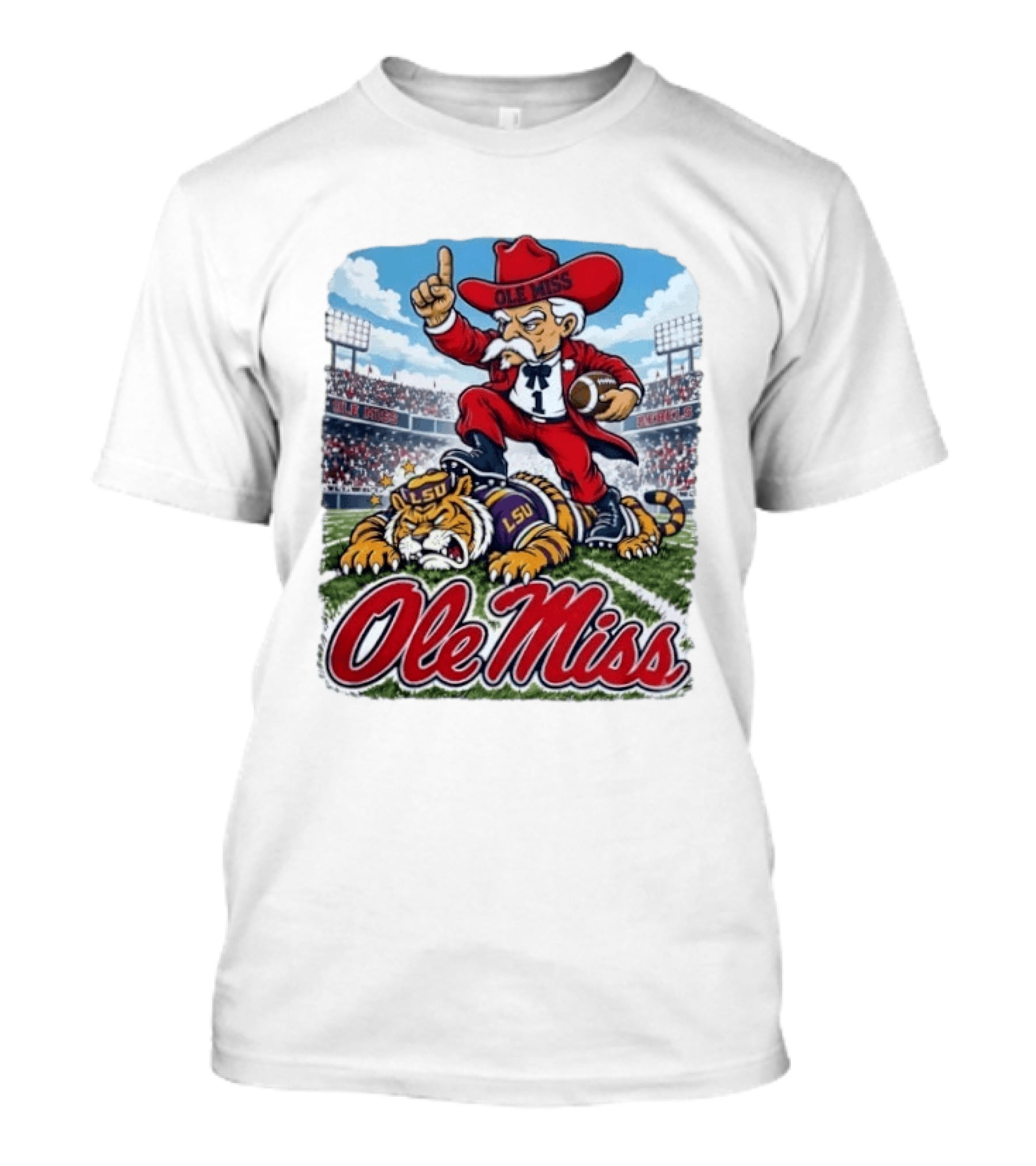 Ole Miss Rebels Triumph Over LSU Tigers Vintage Football Rivalry 2026 T-Shirt