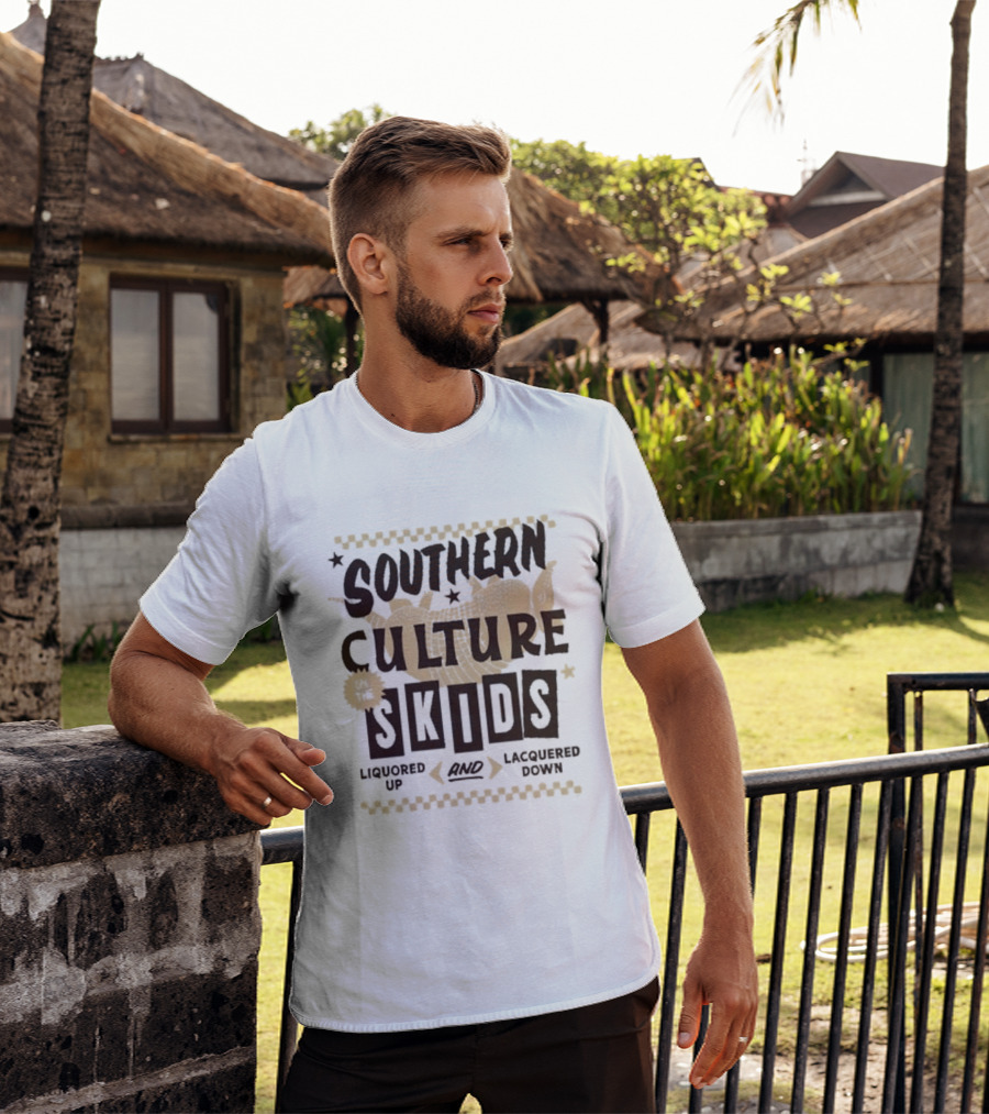 Southern Culture On The Skids Liquored Up And Lacquered Down Armadillo Skids T-Shirt
