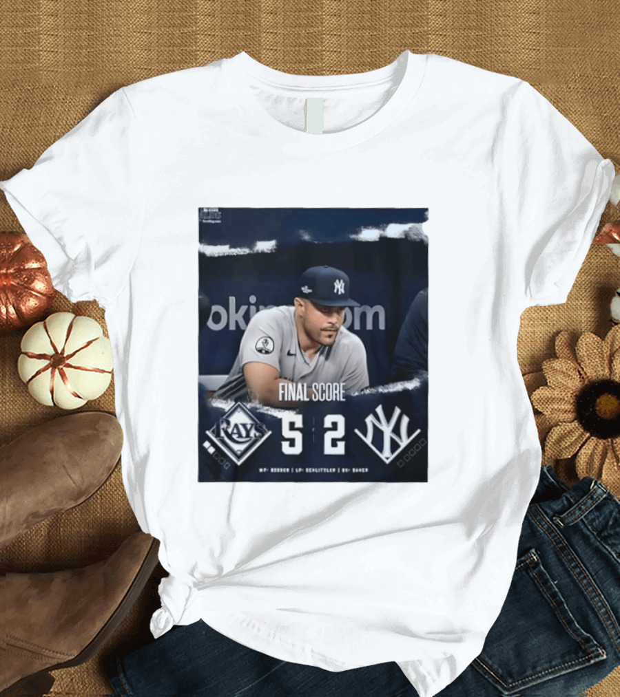 Final Score Tampa Bay Rays 5 New York Yankees 2 ALDS T-Shirt