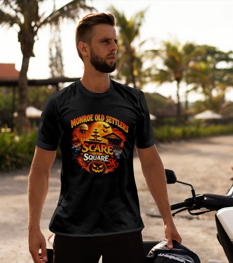 Monroe Old Settlers Scare On The Square 5K Pumpkin Festival Event T-Shirt
