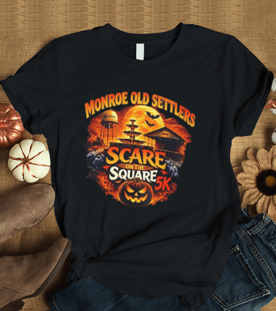 Monroe Old Settlers Scare On The Square 5K Pumpkin Festival Event T-Shirt