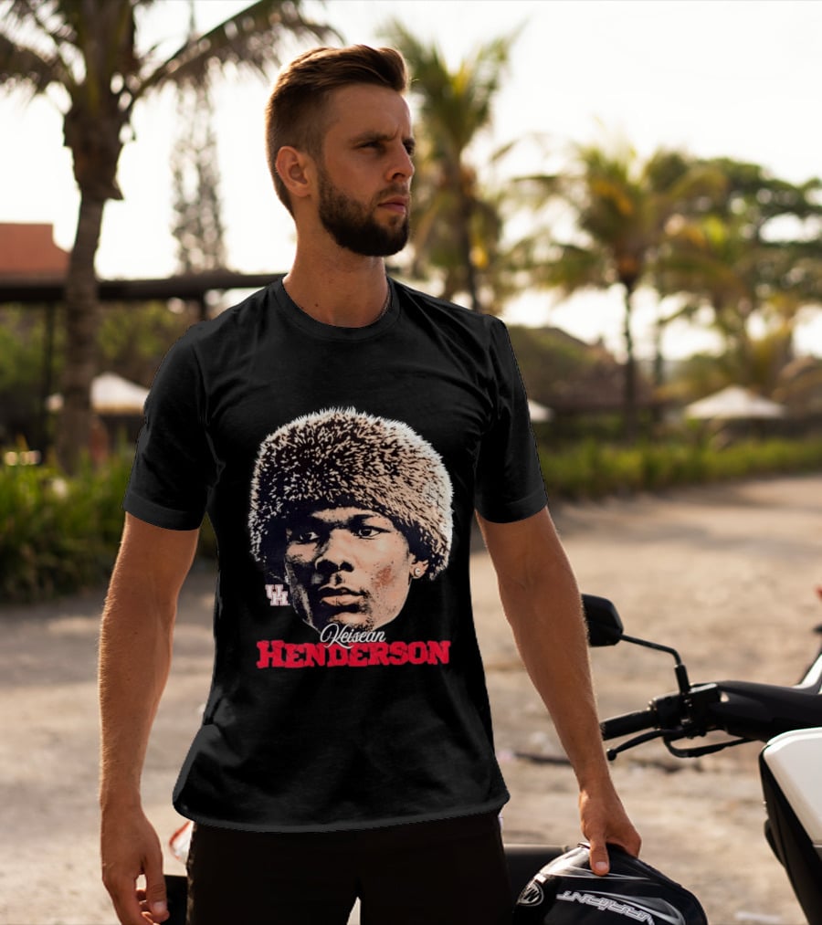 NCAA Football Houston Cougars Keisean Henderson UH Beanie T-Shirt