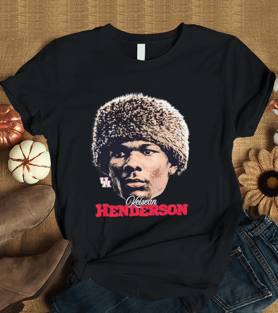 NCAA Football Houston Cougars Keisean Henderson UH Beanie T-Shirt