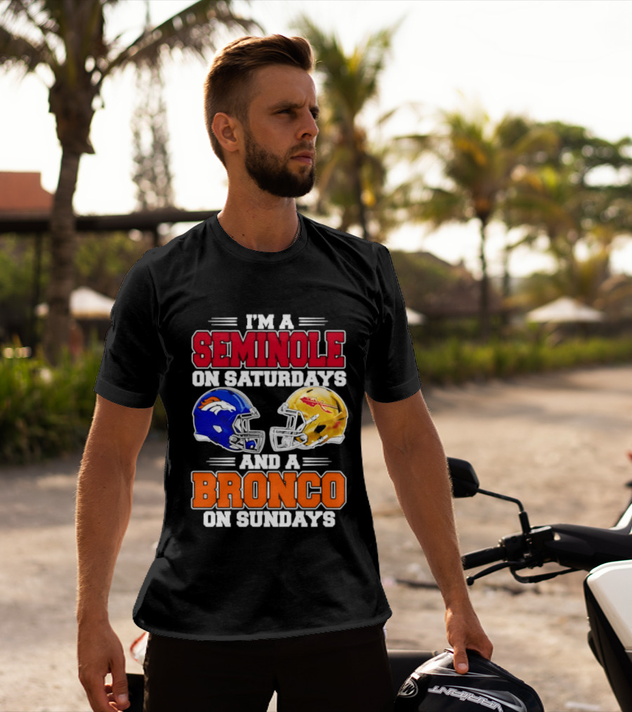 Seminole Saturdays Bronco Sundays Football Fan Gear T-Shirt