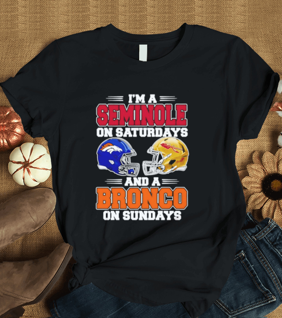 Seminole Saturdays Bronco Sundays Football Fan Gear T-Shirt