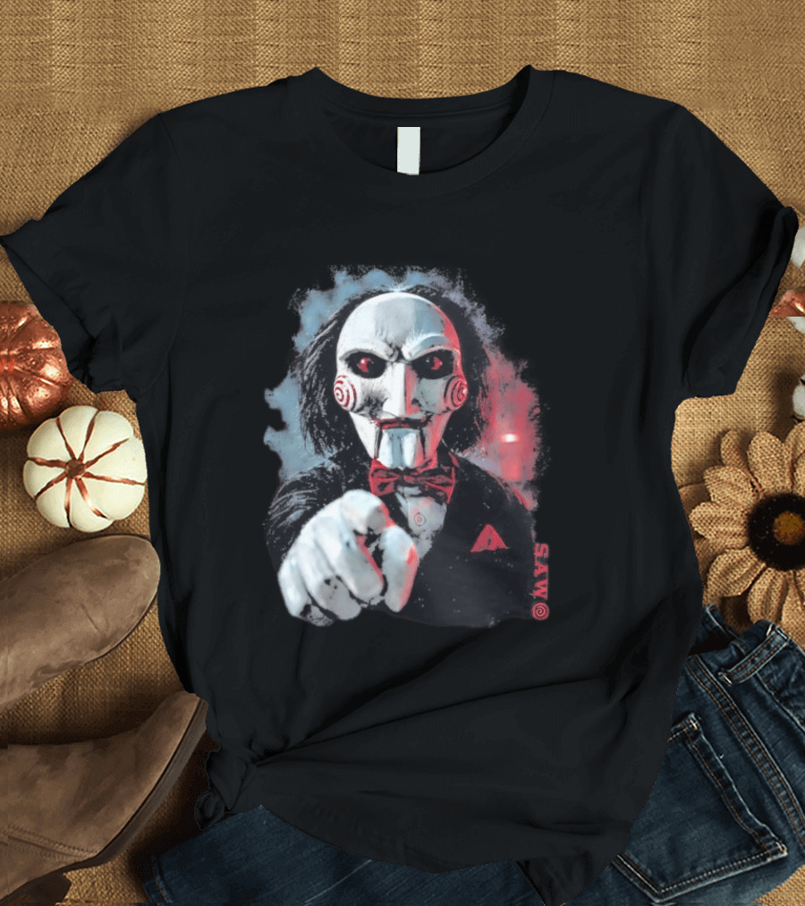 Saw Horror Film Jigsaw Puppet Halloween Costume T-Shirt