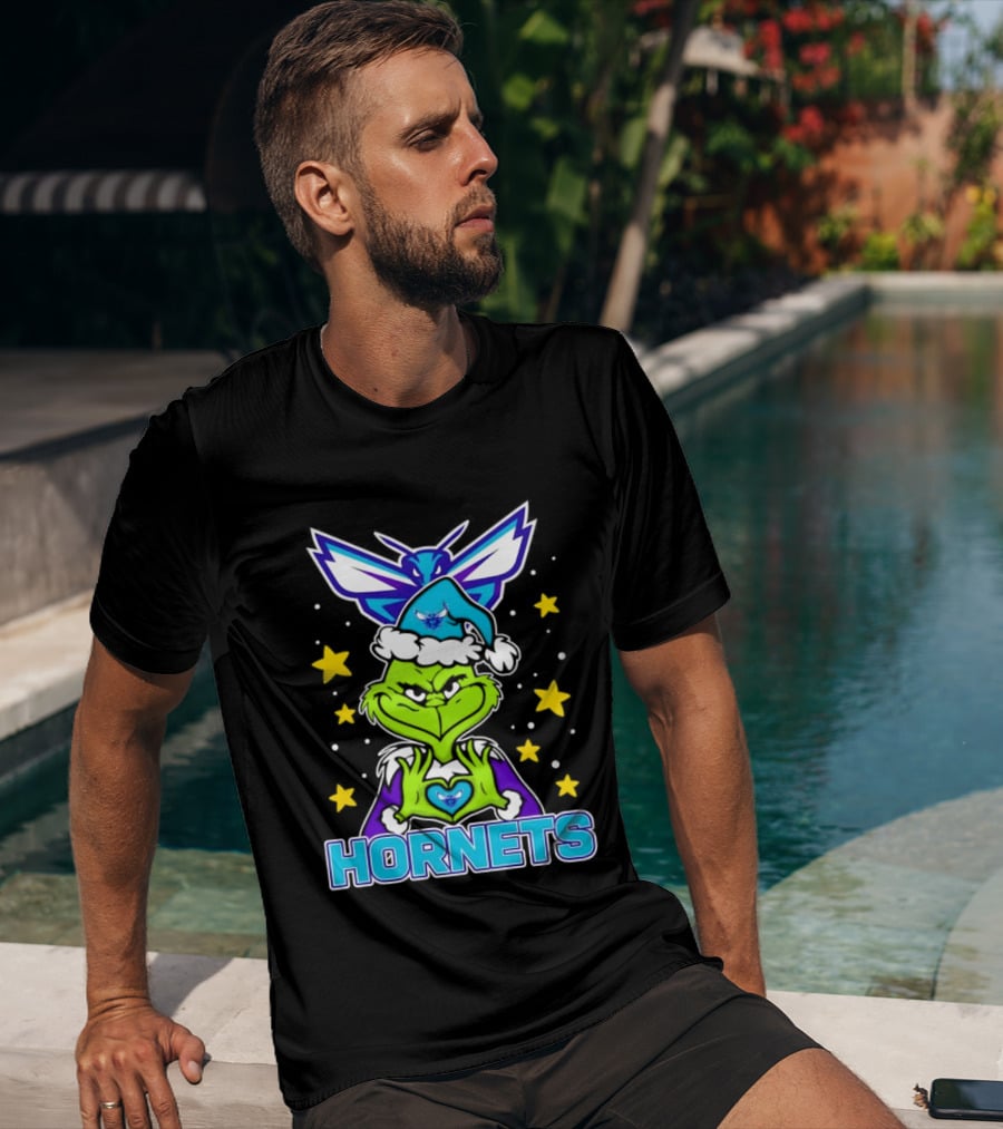 Hornets Christmas Grinch NBA Holiday Fan Gear T-Shirt