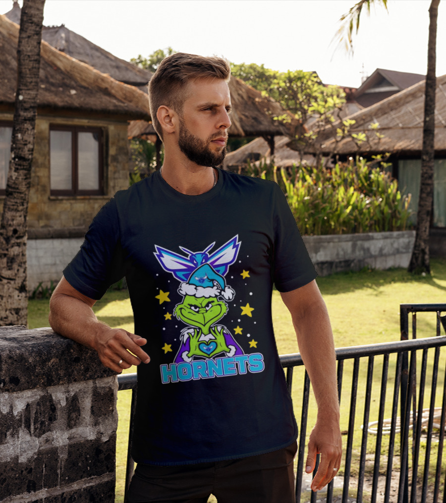Hornets Christmas Grinch NBA Holiday Fan Gear T-Shirt