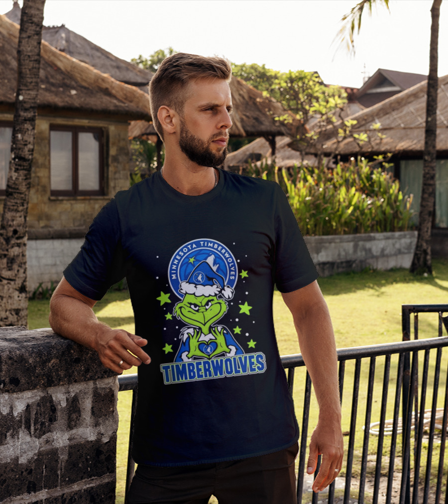 Minnesota Timberwolves Grinch Christmas Holiday T-Shirt