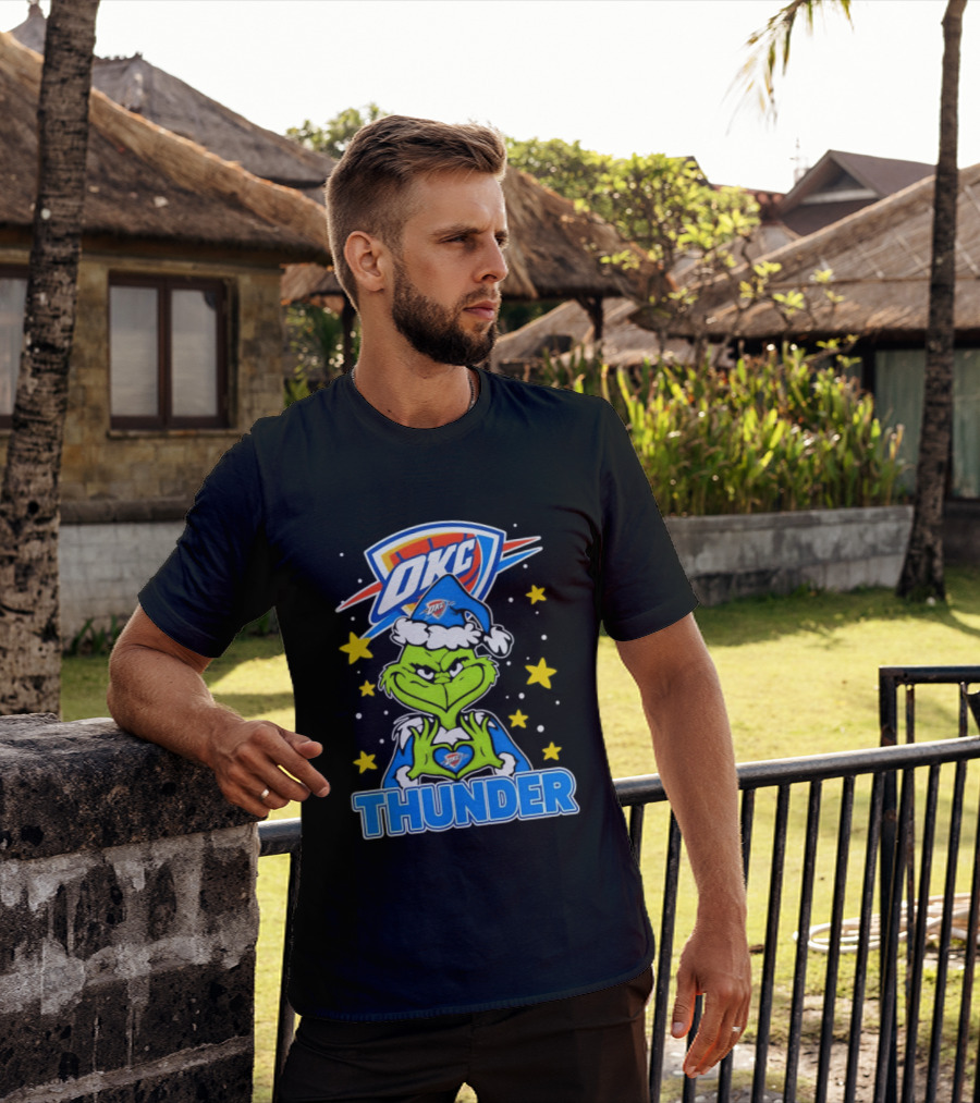 OKC Thunder NBA Christmas Grinch T-Shirt