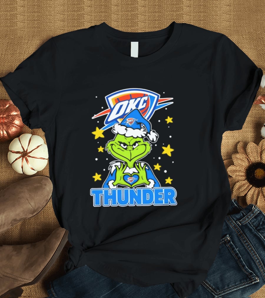 OKC Thunder NBA Christmas Grinch T-Shirt